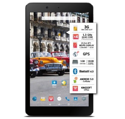 Odys Syno Tablet 8″ mit 16GB Speicher WiFi + 3G nur 99,99 Euro inkl. Versand