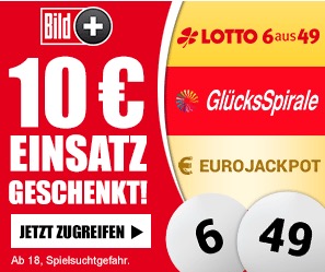 BildPLUS Digital oder Premium inkl. Bundesliga 1 Monat für 0,99 Euro testen + Lottogutschein über 10,- Euro erhalten