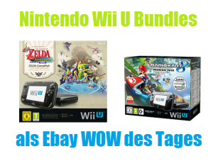 Je 239,90 Euro inkl. Versand als Ebay WOW: Nintendo Wii U Premium + Zelda: The Wind Waker oder Nintendo Wii U – 32GB + Mario Kart 8