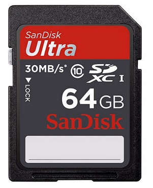 Mega-Knaller! Doppelpack SanDisk SDXC Ultra 64GB Class10 UHS-I 30MB/Sec nur 16,98 Euro inkl. Versand (Vergleich 50,-)