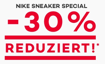 Tipp! Satte 30% Rabatt auf alle Nike Sneaker + diverse Gutscheine möglich