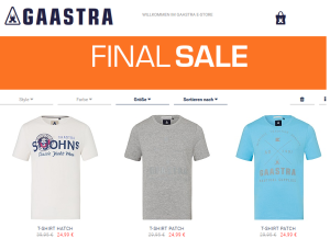 Sale im Gaastra Onlineshop + 10% Gutschein auf bereits reduzierte Artikel!