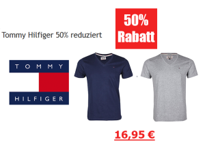 Tipp! Tommy Hilfiger V-Neck T-Shirts in verschiedenen Farben für nur 16,95 Euro + 5,- Euro Gutschein bei Zengoes