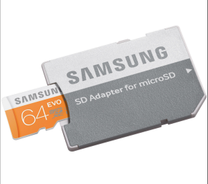 Samsung microSDXC 64GB Class10 EVO mit SD-Adapter nur 15,99 Euro