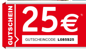Top! 25,- Euro Gutscheincode mit 100,- Euro Mindestbestellwert für den XXXL-Shop!