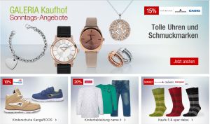 Knaller! Die Galeria Kaufhof Sonntags-Angebote am 27. September – heute mit 12,- Euro Gutscheincode