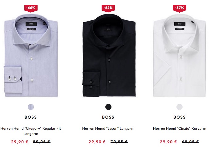 Knaller! Echte BOSS Hemden für nur 29,90 Euro statt normal 89,90 Euro