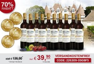 10 Flaschen Château Brugayrole Rotwein für nur 39,90 Euro bei Ebrosia!