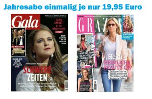 Jahresabo der Zeitschriften “Grazia” oder “Gala” für einmalig je nur 19,95 Euro!