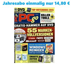 Jahresabo der Computerzeitschrift PCgo Classic mit DVD für nur 14,80 Euro!