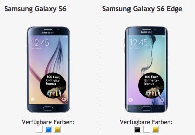 Telekom Magenta Mobil S mit Samsung Galaxy S6 / S6 Edge 128GB inkl. 100€ Einheitsbonus für 39,95 pro Monat!