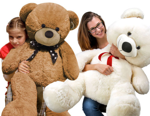 Großer 100cm Teddybär in Braun oder Weiß nur 24,95 Euro inkl. Versand – oder 150cm für 39,99 Euro
