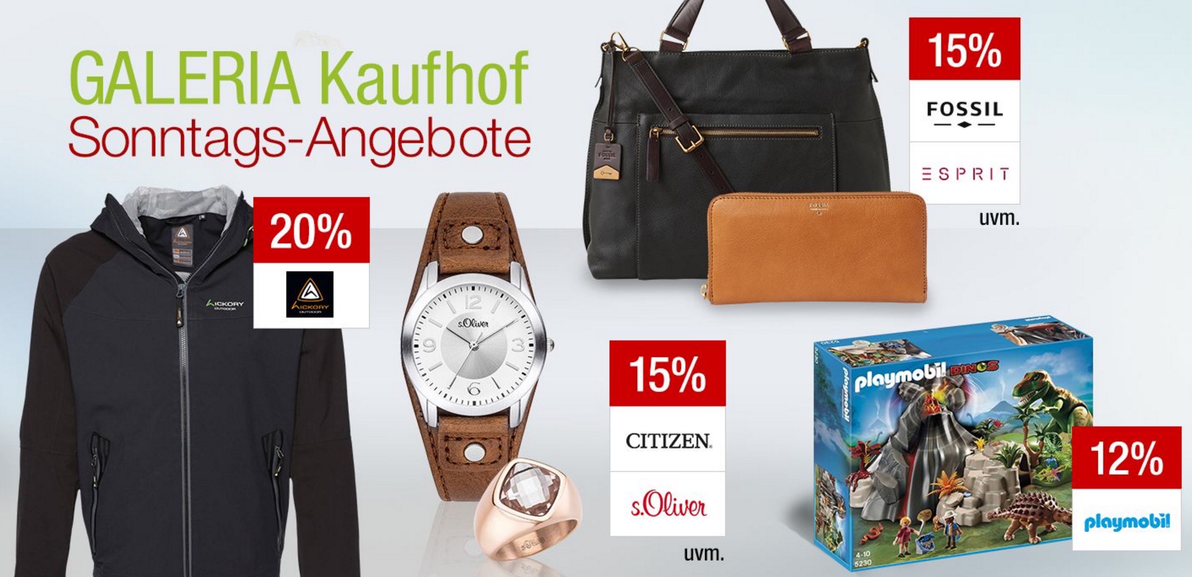 Die Galeria Kaufhof Sonntags-Angebote am 08. November – wie immer kombinierbar mit dem 10% Newsletter Gutschein!