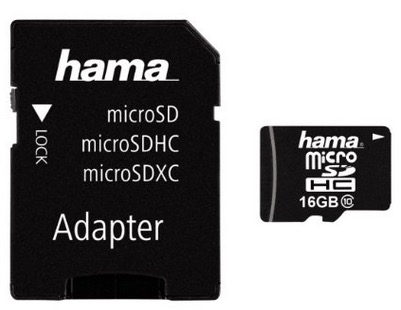 Hama Class 10 16GB microSDHC Speicherkarte inkl. SD Adapter für nur 6,99 Euro