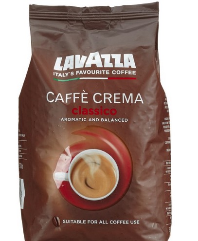 LAVAZZA Cafe Crema Classico 1kg Kaffeebohnen für nur 8,99 Euro – oder im Sparabo 8,54 Euro
