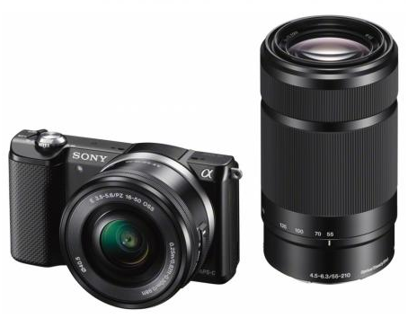 Sony Alpha 5000 Systemkamera (Full-HD, 20,1MP) inkl. SEL-1650 Objektiv + SEL-55210 Zoomobjektiv für nur 489,- Euro inkl. Versand