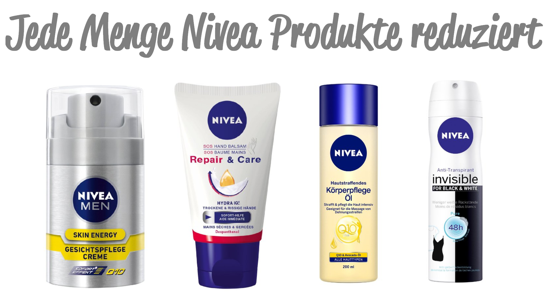 Nur heute! Rund 100 verschiedene Produkte von Nivea stark reduziert!