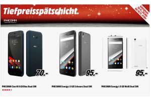 Media Markt Tiefpreisspätschicht mit Phicomm Smartphones zum Knallerpreis!
