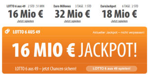 Bis 18 Uhr! 50% Rabatt auf euren Lottoschein als Tipp24 Neukunde – heute 16 Millionen Jackpot!