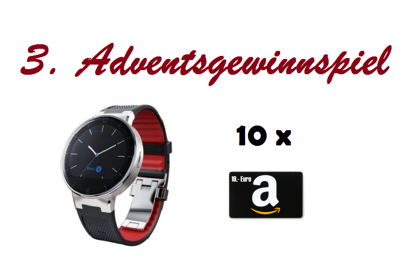 Endet heute! 3. Snipz Adventsgewinnspiel: Wir verlosen eine Alcatel Smartwatch und 10 Amazon Gutscheine!