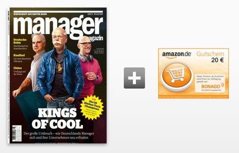 5 Ausgaben Manager Magazin für effektiv 7,65 Euro durch Amazon Gutschein