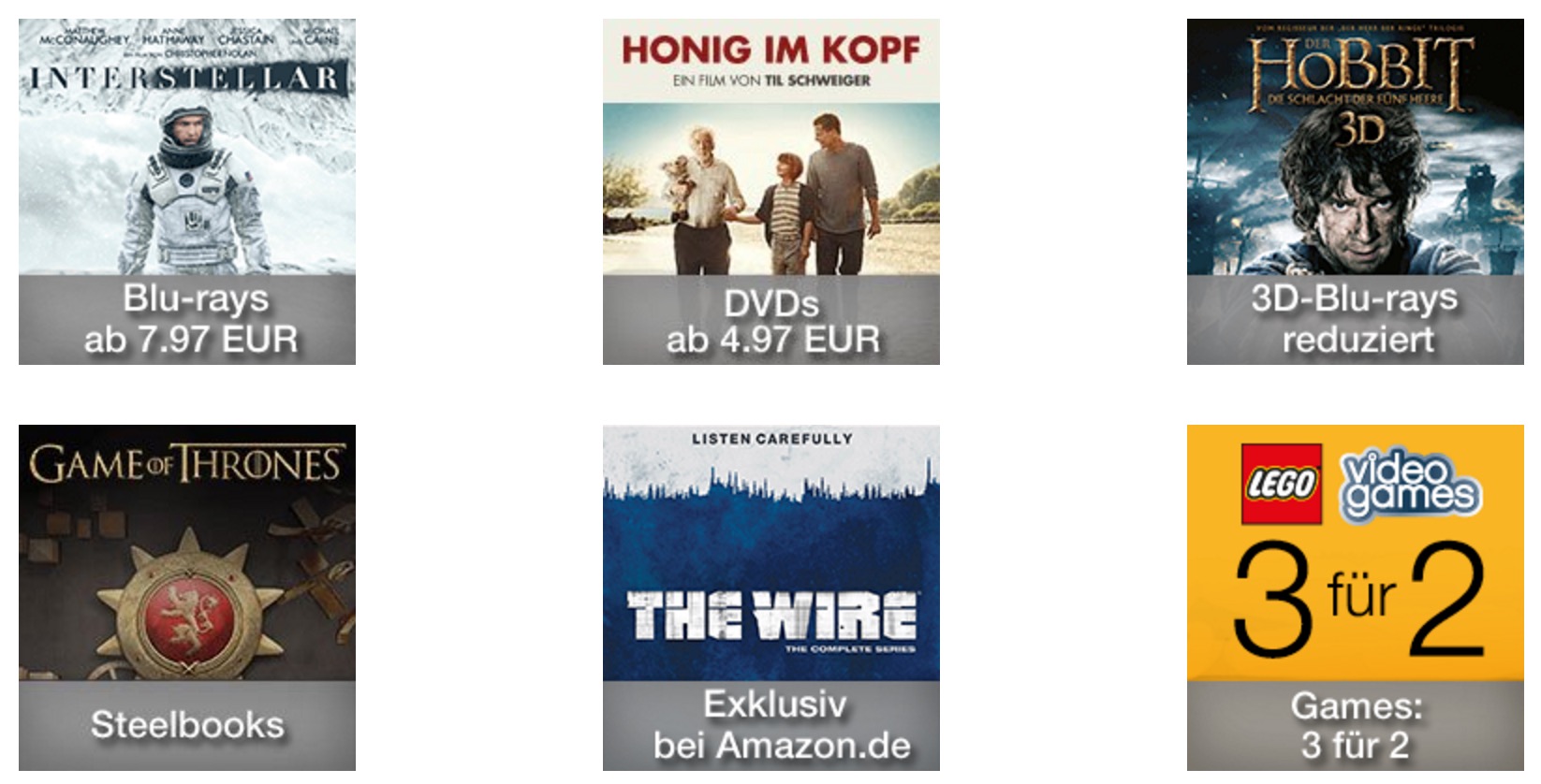 7 Tage Schnäppchen: Filme, Serien & Games zu guten Preisen bei Amazon + Zusatzrabatt ab 30,- Euro