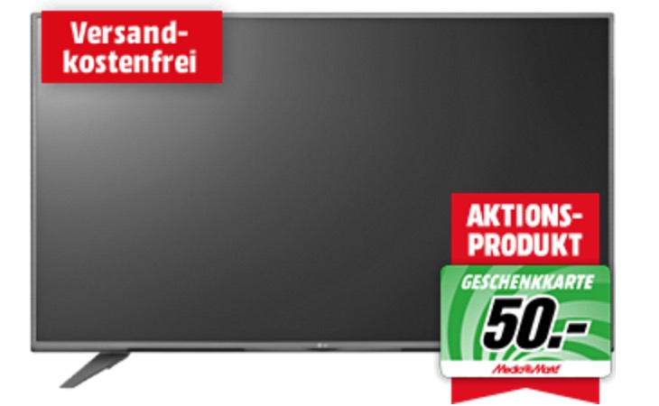 Toller Preis! 55″ LG 55UF6859 UltraHD-Fernseher + 50,- Euro MM Geschenkkarte nur 599,- Euro