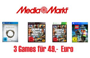 Top: Media Markt 3 Games für 49,- Euro – Aktion (Online und im Markt)