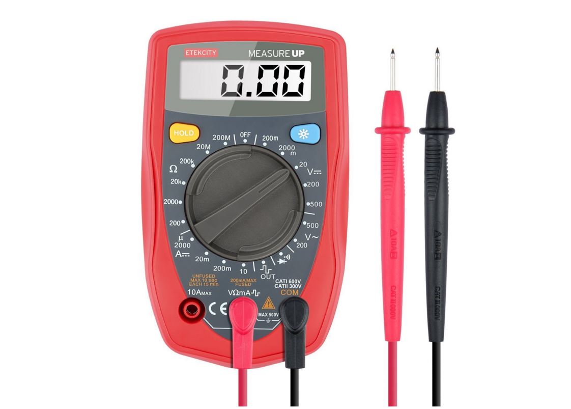 Etekcity Digitales Multimeter mit Prüfkabel und 9V Batterie für nur 13