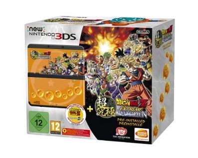 New Nintendo 3DS schwarz inkl. Dragon Ball Z: Extreme Butoden + Zierblende für 169,99 Euro!