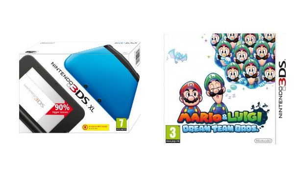 Top! Nintendo 3DS XL mit Mario and Luigi: Dream Team Bros für umgerechnet 110,56 Euro aus UK