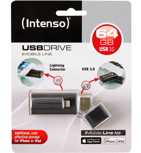 Intenso USB Stick 64GB iMobile Line USB 3.0 Speichererweiterung Apple Lightning für nur 44,90 Euro inkl. Versand
