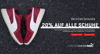 20% Extrarabatt auf Schuhe im Puma Onlineshop!