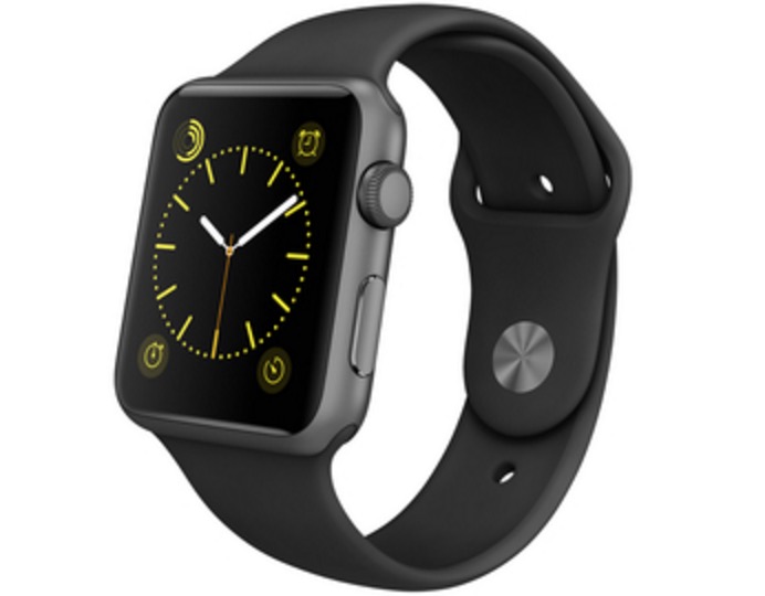 Apple Watch Sport 42 mm, Aluminiumgehäuse spacegrau, Sportarmband schwarz für nur 374,90 Euro inkl. Versand