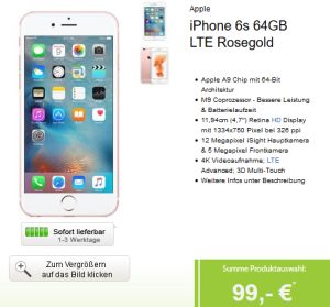 Vodafone Smart L Allnet Tarif mit 1GB oder 1,5GB Daten + iPhone 6S ohne Zuzahlung und nur 34,99 Euro monatlich!