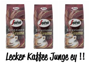 Heißer, schwarzer Kaffee Junge! 1KG  Segafredo Selezione Crema Bohnen ab 10,28 Euro pro Kg