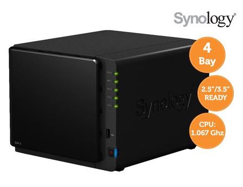 Knaller! Synology DiskStation DS413 4-Bay-NAS (max. 16 TB, 1,067 Ghz, 2x USB 3.0) für nur 254,90 Euro inkl. Versand
