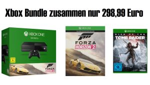 MICROSOFT Xbox One 500GB Forza Horizon 2 Bundle + Rise of the Tomb Raider für nur 298,99 Euro!