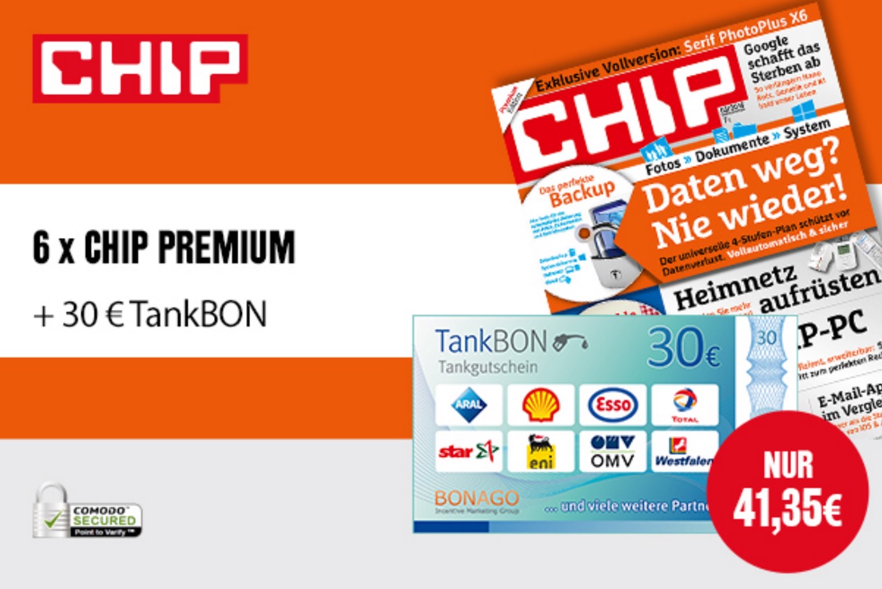 6 Ausgaben Chip Premium für effektiv nur 11,35 Euro statt 41,35 Euro