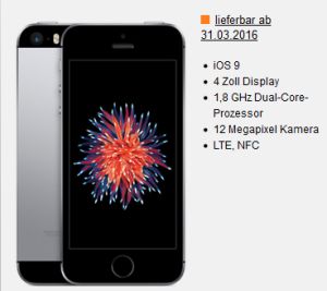 Handyflash: Tarif Blau.de All-in für nur 22,99 Euro monatlich mit Apple iPhone SE ab 39,99 Euro