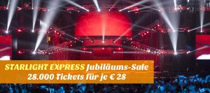 Nur noch heute: 28.000 Starlight Express Tickets für je nur 28,- Euro!
