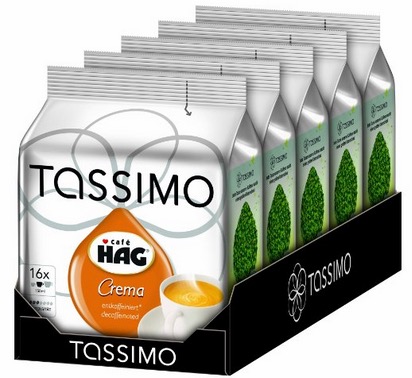 Tassimo HAG im 5er Pack (5x 16 Portionen) nur 12,42 Euro