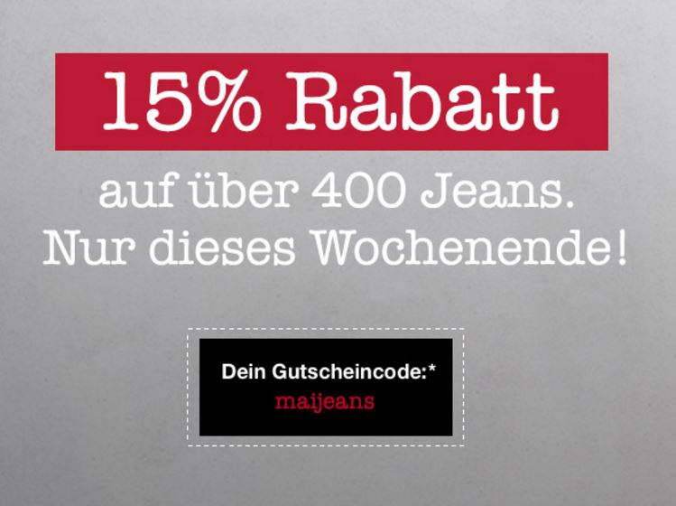 Sale im Mustang Onlineshop mit Einzelteilen bis zu 60% reduziert + 15% Rabatt auf alle Jeans (auch bereits reduzierte Artikel)