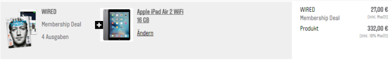 4 Ausgaben Der Zeitschrift Wired Apple Ipad Air 2 16gb Wifi Fur 359 Euro Statt Normal 399 Snipz De
