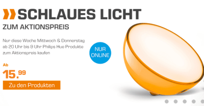 Nur bis 9:00 Uhr: Verschiedene Philips Hue Produkte zum Aktionspreis bei Saturn!