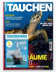 Preissenkung! 12 Ausgaben der Fachzeitschrift “Tauchen” für effektiv nur 4,40 Euro!