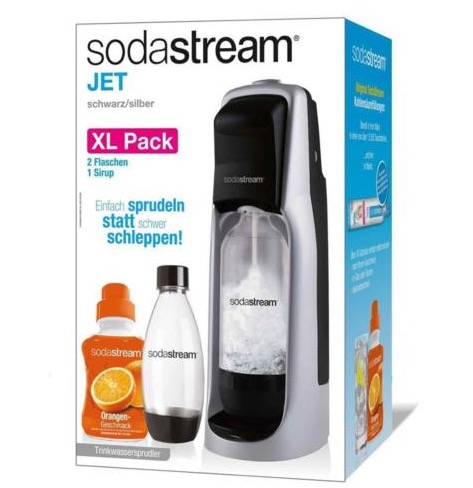 Wassersprudler SodaStream Jet XL-Pack in Schwarz/Silber nur 39,- Euro inkl. Versand (statt 49,95)