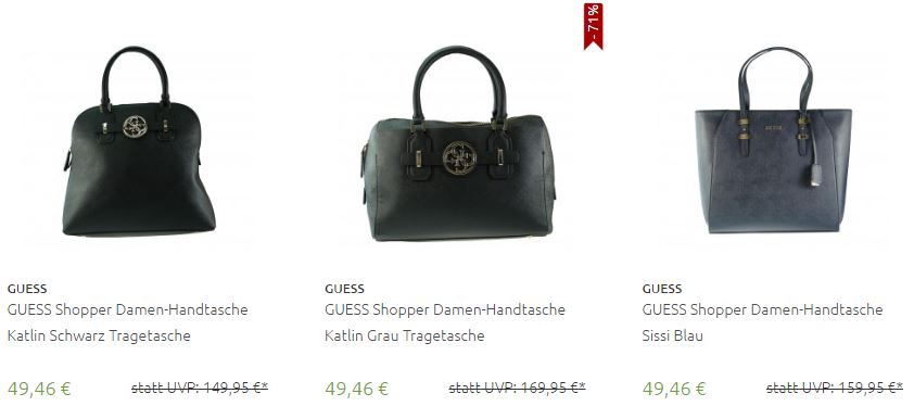 Outlet46: Guess Handtaschen verschiedene Modelle für nur 49,46 Euro inkl. Versand