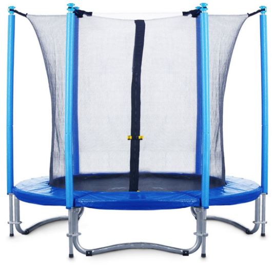 FA Sports Fly Jump Monster Gartentrampolin mit Sicherheitsnetz (244 cm) in Blau für nur 99,- Euro inkl. Versand