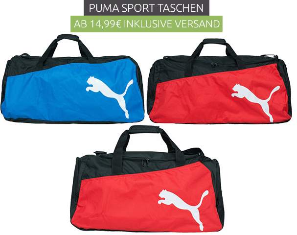 Verschiedene Puma Trainingstaschen ab 14,99 Euro inkl. Versand